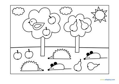 EDA PLAY: COLORING SHEET - ANIMALS UNDER THE TREE