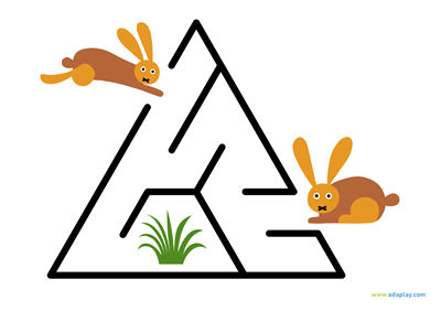 EDA PLAY - LET'S SOLVE THE MAZE: HARES WANT TO EAT GRASS